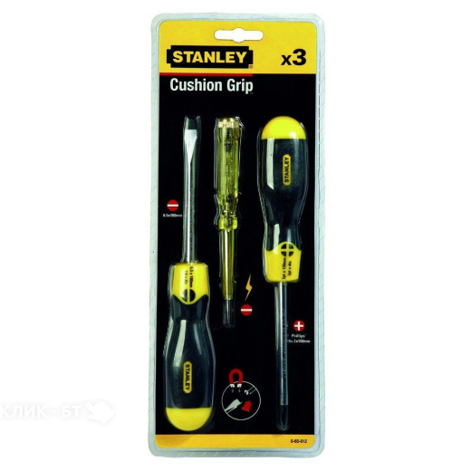 Набор из 3-х отверток "cushiongrip" STANLEY 0-65-012