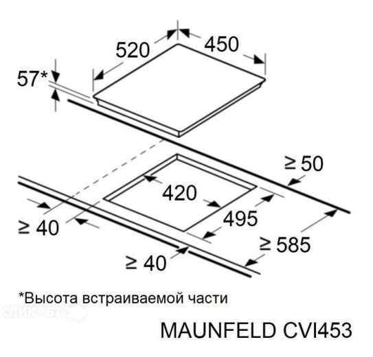 Варочная поверхность MAUNFELD CVI453BK