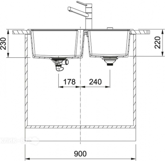 Кухонная мойка FRANKE UBG 620-86 миндаль (114.0582.292)