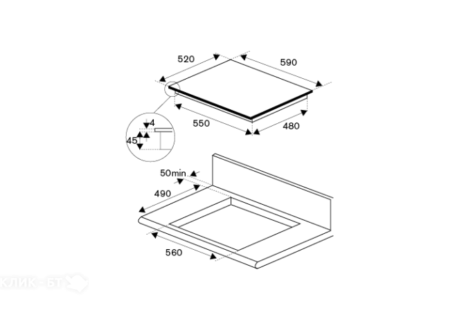 Варочная поверхность BERTAZZONI P604IM2B2NE-20