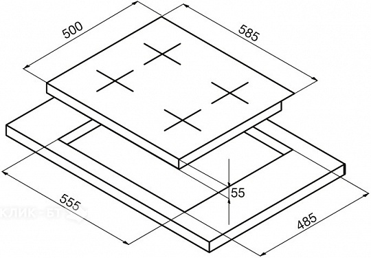Варочная поверхность KORTING hg 665 ctrb