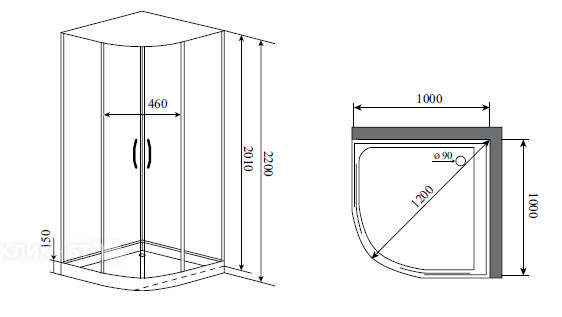 Душевая кабина TIMO Premium IMPI H-517