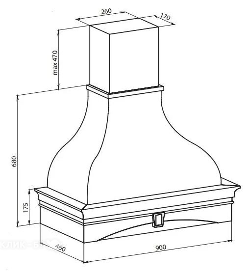 Вытяжка VIALONA CAPPE Монтебьянка ППУ inca 900 90