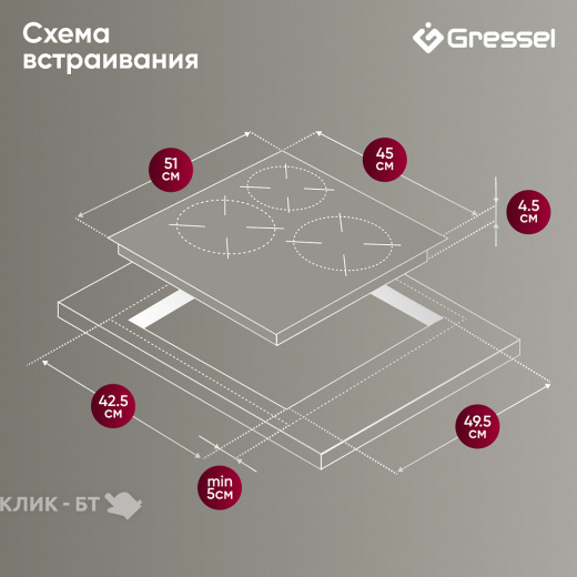 Варочная поверхность GRESSEL U45D29S000