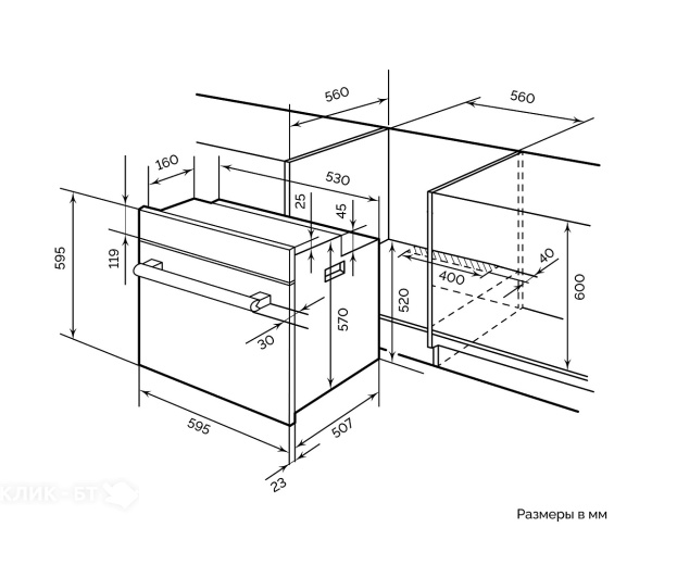 Духовой шкаф LEX EDM 073 BL