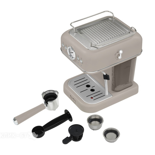 Кофеварка TESLER ECM-245 SAND GREY