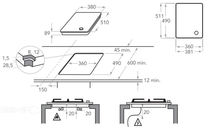 Варочная поверхность KITCHENAID KHDP1 38510