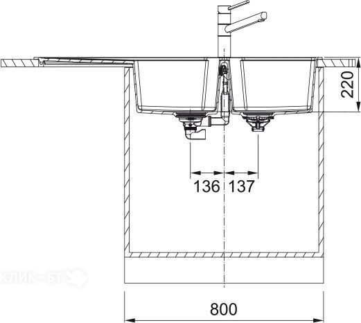 Кухонная мойка FRANKE UBG 621-116 чёрный (114.0582.243)