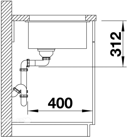 Кухонная мойка BLANCO SUBLINE 500-U SILGRANIT 523439 серый беж