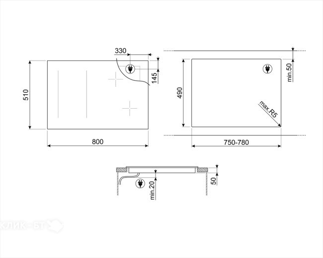 Варочная поверхность SMEG SIM3864D