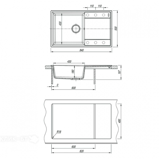 Кухонная мойка LEMARK IMANDRA 840 жасмин