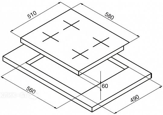 Варочная поверхность KORTING HK 62031 B