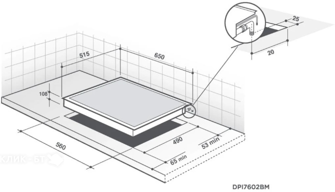 Варочная поверхность DE DIETRICH DPI7602BM