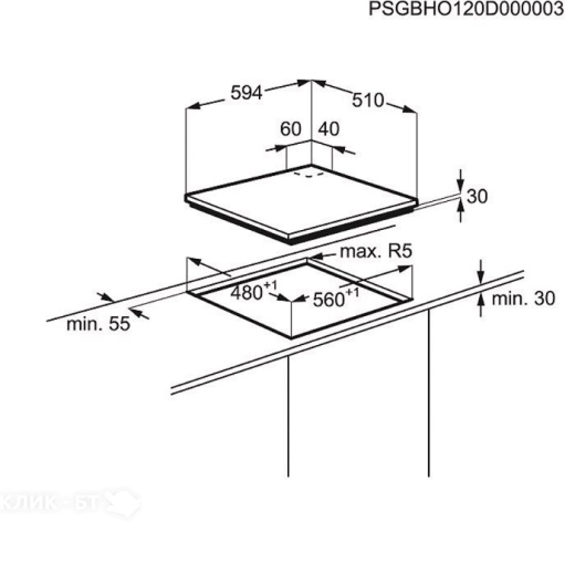 Варочная поверхность ELECTROLUX egg 96343 nw