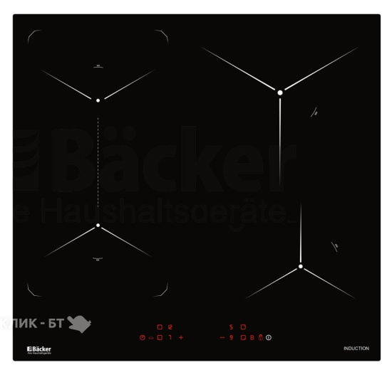 Варочная поверхность BACKER BIH604-1T-S4 Black