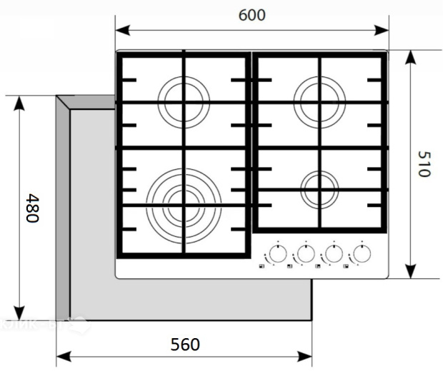 Варочная поверхность AKPO PGA 604 AGC-T BL