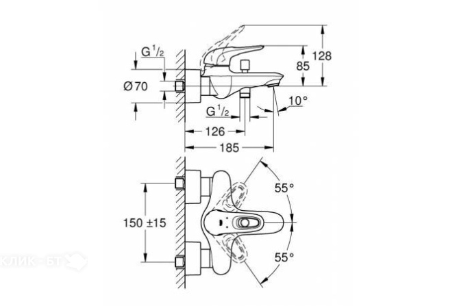 Смеситель GROHE Eurostyle 33591LS3 белый
