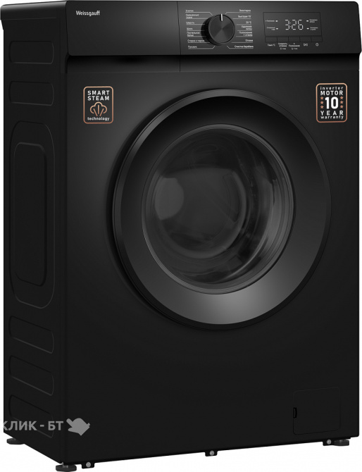 Стиральная машина WEISSGAUFF WM 39106 Inverter Steam Black