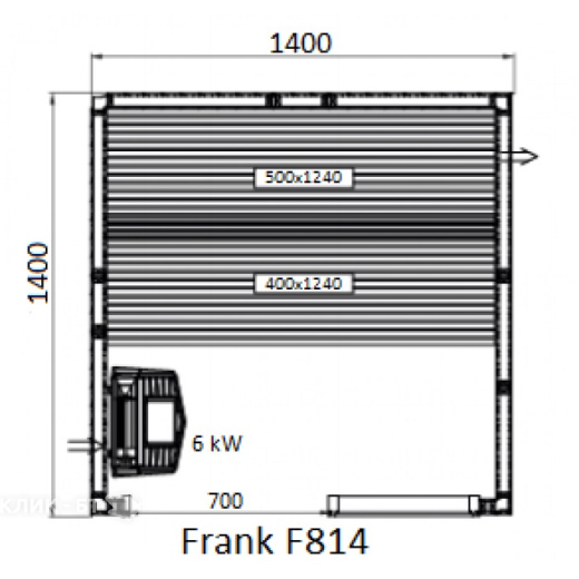 Финская сауна FRANK F814 ЛИПА