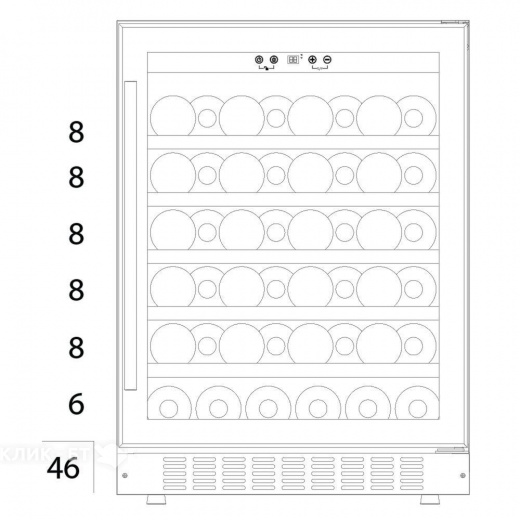 Винный шкаф TEMPTECH VWCR46SS