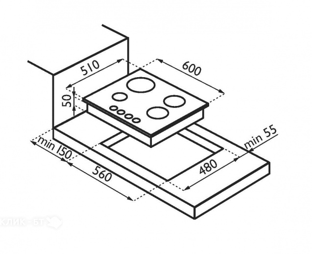 Варочная поверхность ARDESIA f 6v4 gtrc