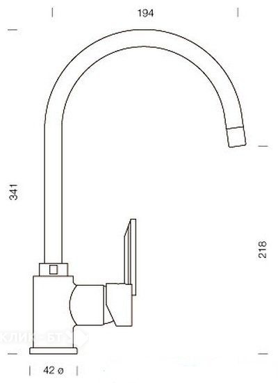 Смеситель SCHOCK 710228  simi  cristalite хром/оникс