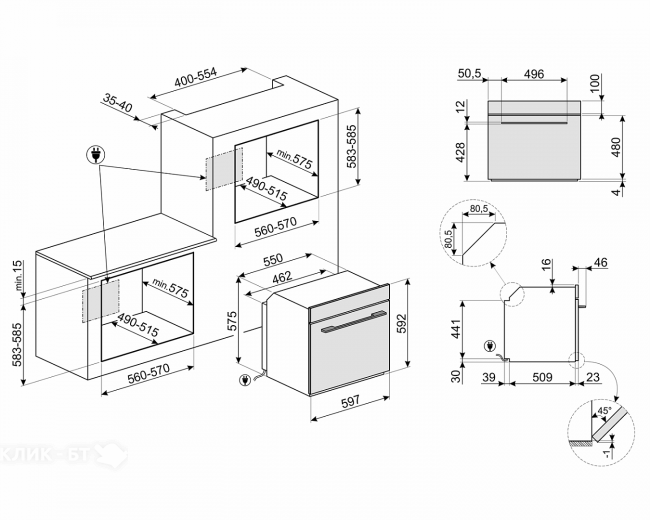 Духовой шкаф SMEG SFP6106WSPS