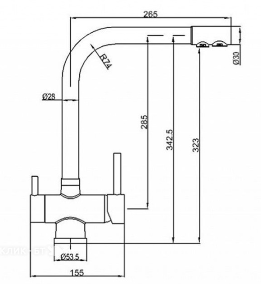 Смеситель ZORG ZR 348 YF BR