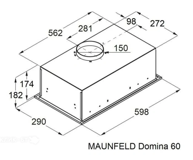 Вытяжка MAUNFELD Domina 60 белый