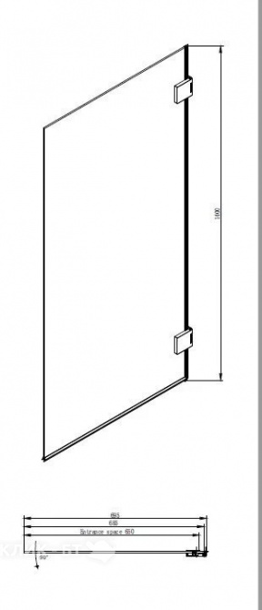 Шторка для ванны AMBASSADOR Bath Screens 16041101