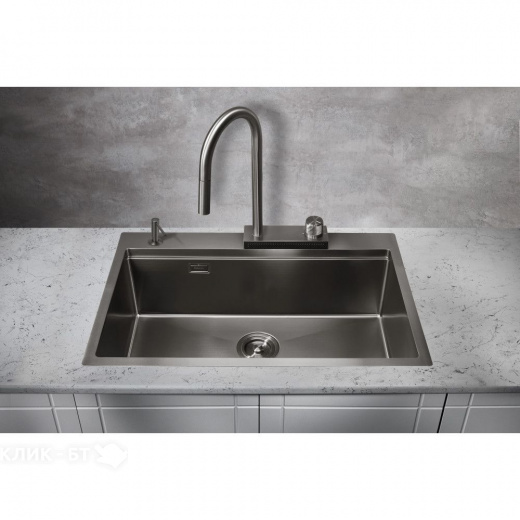 Кухонная мойка MILACIO Denia 75 Steel MC.77429 вороненая сталь