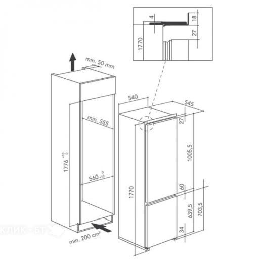 Холодильник KITCHENAID KCBCR 18600
