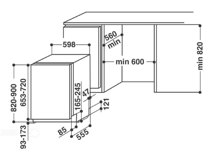 Посудомоечная машина WHIRLPOOL WIE 2B19