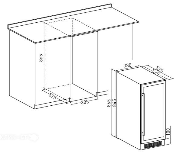 Винный шкаф ZUGEL ZCWI310DB