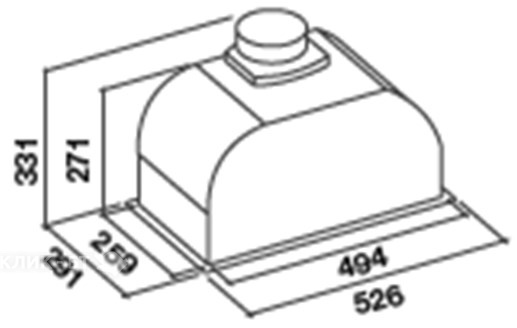 Вытяжка FALMEC BUILT-IN 50 MAX WH (CBIN50.E10#ZZZB460F)