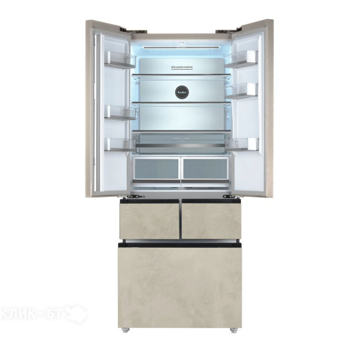 Холодильник TESLER RFD-427BI Marble Beige