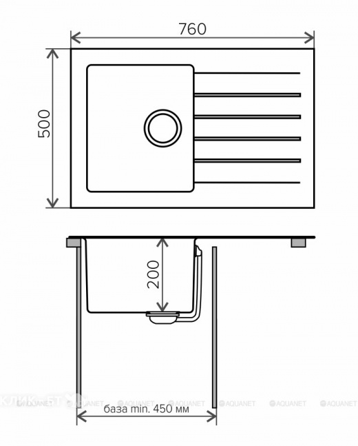 Кухонная мойка TOLERO TTS-760 №911 черная