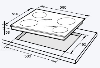 Варочная поверхность DELONGHI pvc 63 tc