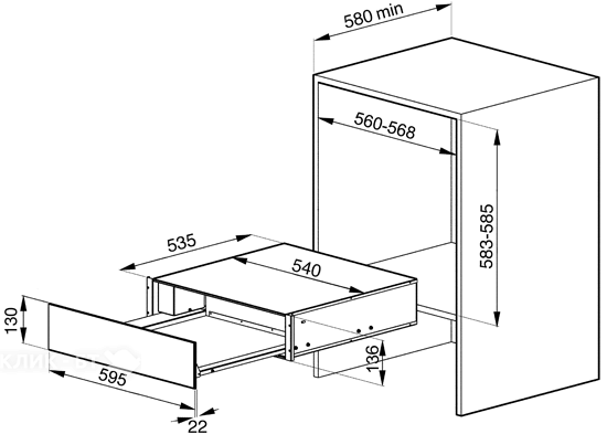 Подогреватель посуды SMEG ct15b-2