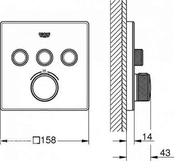 Термостат GROHE Grohtherm SmartControl 29157LS0