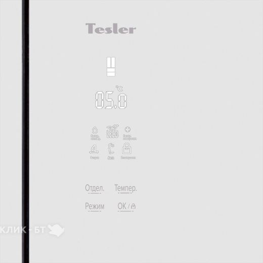 Холодильник TESLER RFD-361I WHITE GLASS