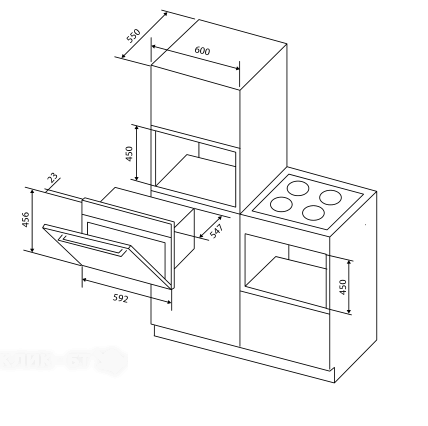 Духовой шкаф DE DIETRICH dos 1195 gx