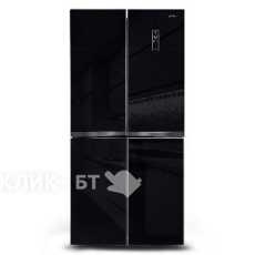 Холодильник GINZZU NFI-4414 черное стекло