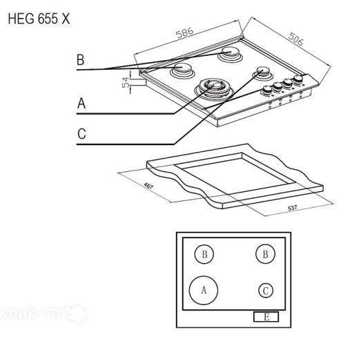 Варочная поверхность EVELUX HEG 655 X