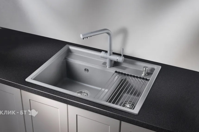 Кухонная мойка GRANULA KS-7302 алюминиум