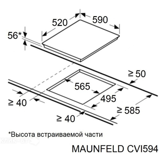 Варочная поверхность MAUNFELD CVI594WH