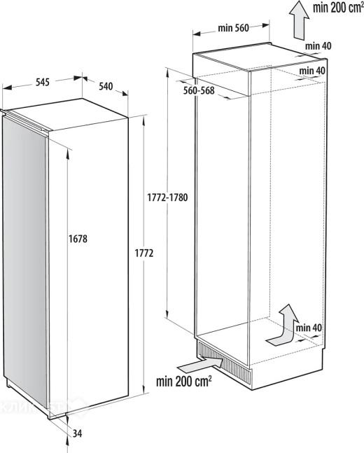 Холодильник GORENJE RI517E41WF