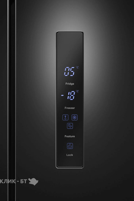 Холодильник MEFERI MFR83BLACK IX TOTAL NO FROST FRENCH DOOR COMFORT