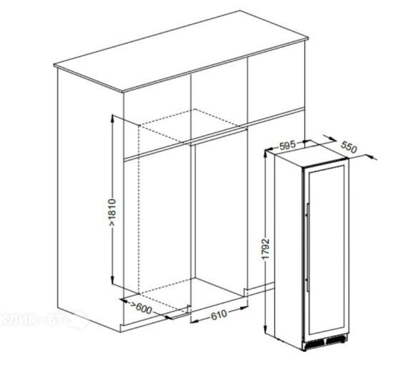 Винный шкаф MEYVEL MV110-KST2 (Slim)