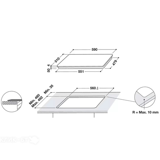 Варочная поверхность WHIRLPOOL WB B3960 BF